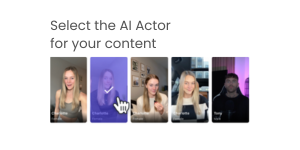 Select the AI Actor for your content (2)